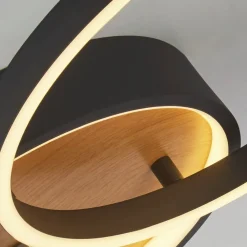 Searchlight LED Deckenlampe Schwarz Braun B: 89 cm 3000 K 936 lm Metall* Designerlampen|Schlafzimmer Lampen