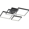 Trio Reality LED Deckenlampe Schwarz Metall B:52,5 cm 24 W dimmbar* Flurlampen|Bürolampen