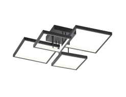 Trio Reality LED Deckenlampe Schwarz Metall B:52,5 cm 24 W dimmbar* Flurlampen|Bürolampen