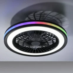 Online Just Light LED Deckenlampe Ventilator Fernbedienung RGB dimmbar