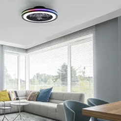 Online Just Light LED Deckenlampe Ventilator Fernbedienung RGB dimmbar