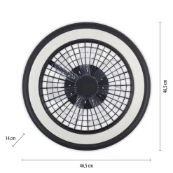 Online Just Light LED Deckenlampe Ventilator Fernbedienung RGB dimmbar