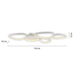 Hot Just Light LED Deckenlampe Weiß Metall 3000 K 6100 lm L:116,5 cm