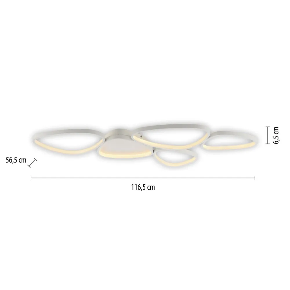 Hot Just Light LED Deckenlampe Weiß Metall 3000 K 6100 lm L:116,5 cm