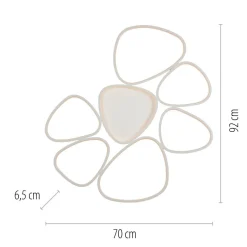Just Light LED Deckenlampe Weiß Metall 3000 K 6100 lm L:92 cm* Deckenleuchten|Led Lampen