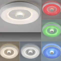 Just Light LED Deckenlampe Weiß RGB Beleuchtung mit Ø39 cm 2200 lm* Deckenleuchten|Bürolampen