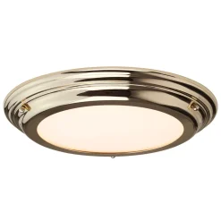 Clearance Elstead LED Deckenleuchte ANISA Bad in Messing IP54 Ø36cm