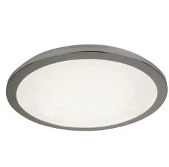 Searchlight LED Deckenleuchte Bad IP44 D: 30 cm Chrom 4000 K rund flach* Deckenleuchten|Led Lampen