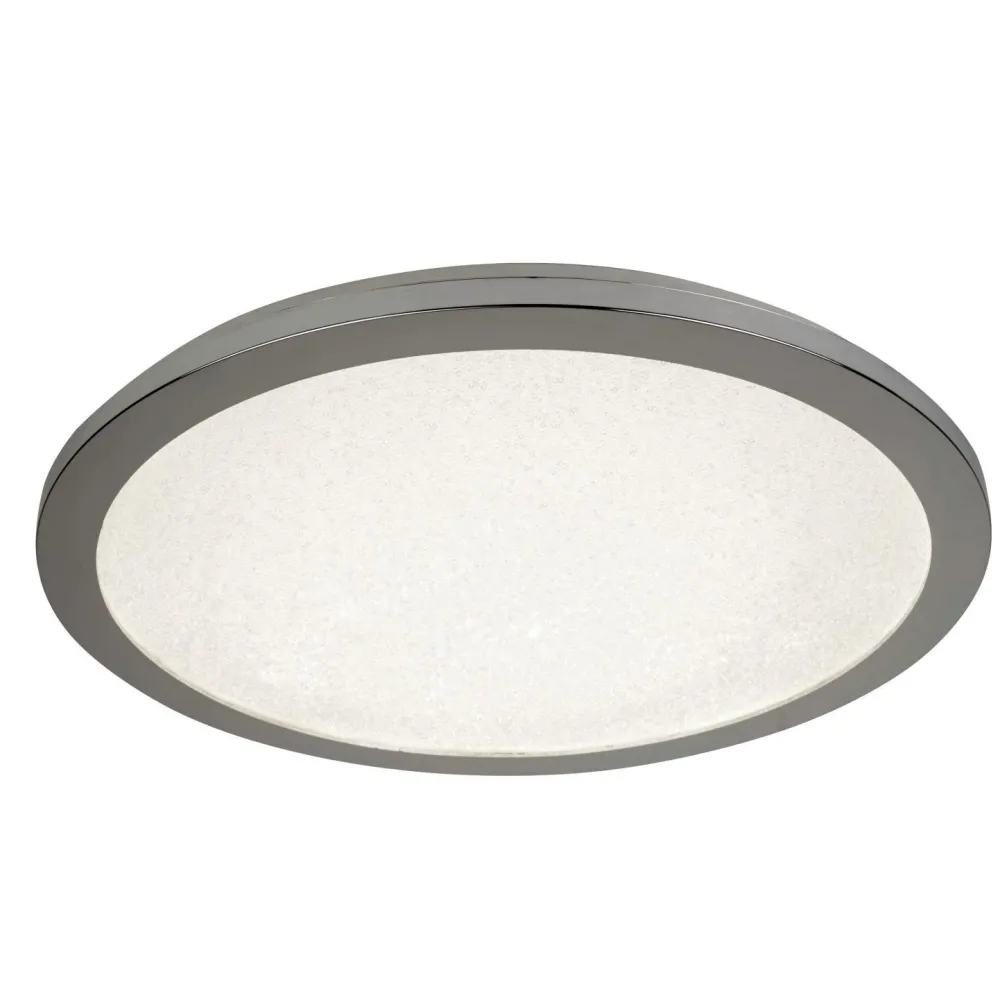 Searchlight LED Deckenleuchte Bad IP44 D: 30 cm Chrom 4000 K rund flach* Deckenleuchten|Led Lampen