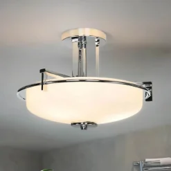 Elstead LED Deckenleuchte Bad satiniertes Glas blendarm IP44* Wohnzimmerlampen|Glaslampen