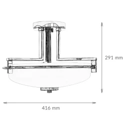 Elstead LED Deckenleuchte Bad satiniertes Glas blendarm IP44* Wohnzimmerlampen|Glaslampen