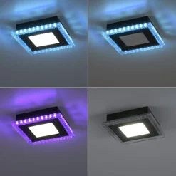 Just Light LED Deckenleuchte dimmbar RBG Farbwechsel Fernbedienung* Flurlampen|Wohnzimmerlampen