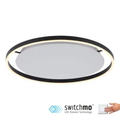 Just Light LED Deckenleuchte dimmbar Anthrazit Ø58,5 cm 3650 lm* Deckenleuchten|Flurlampen