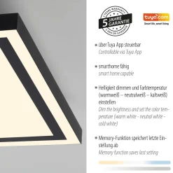 Best Just Light LED Deckenleuchte Fernbedienung 2700-5000 K dimmbar