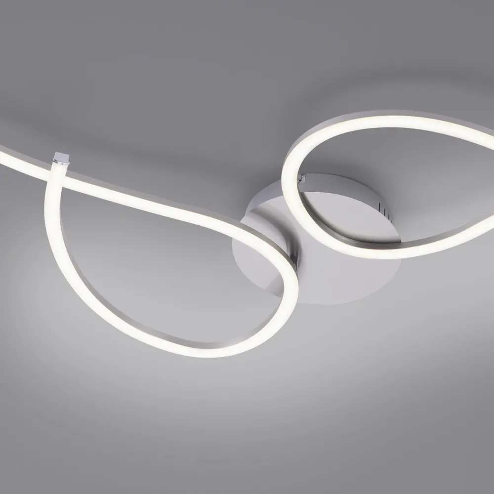 Outlet Just Light LED Deckenleuchte flexibel Stahl Metall warmweiß 14 W