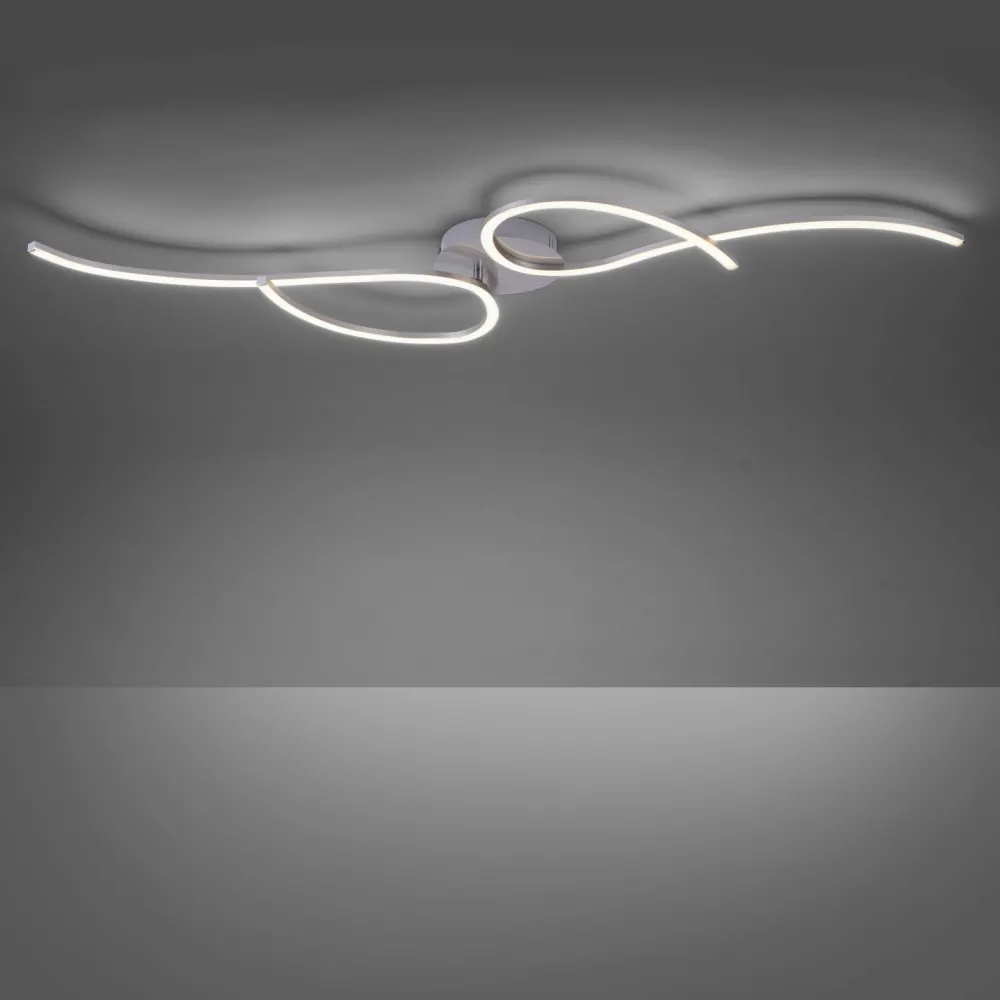 Outlet Just Light LED Deckenleuchte flexibel Stahl Metall warmweiß 14 W