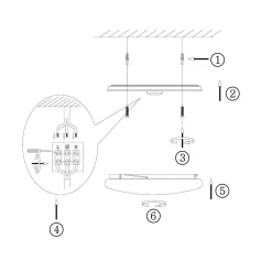 Sale Steinhauer LED Deckenleuchte Holz Kunststoff in Natur Weiß Ø50 cm