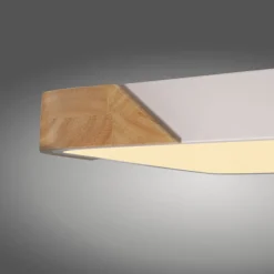 Clearance Just Light LED Deckenleuchte Holz L:32 cm Weiß Natur 3000 K