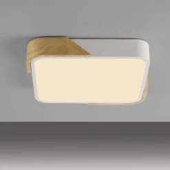 Clearance Just Light LED Deckenleuchte Holz L:32 cm Weiß Natur 3000 K