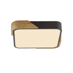 Just Light LED Deckenleuchte Holz L:32 cm Schwarz Natur 3000 K* Deckenleuchten|Led Lampen