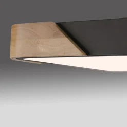 Just Light LED Deckenleuchte Holz L:32 cm Schwarz Natur 3000 K* Deckenleuchten|Led Lampen