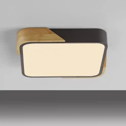 Just Light LED Deckenleuchte Holz L:32 cm Schwarz Natur 3000 K* Deckenleuchten|Led Lampen