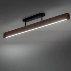 TK Lighting LED Deckenleuchte Holz Metall 3000 K warmweiß 2807 lm 96 cm* Wohnzimmerlampen|Holzlampen