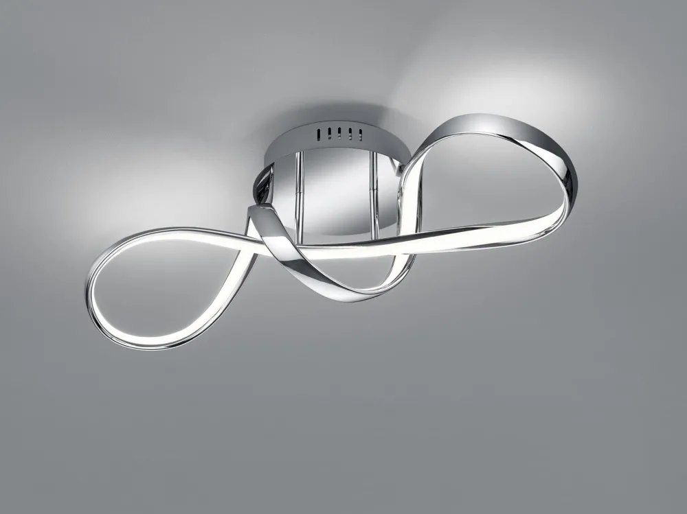 Online Trio Reality LED Deckenleuchte in Chrom dimmbar L:60 cm 28 W 3400 lm