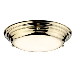 Best Elstead LED Deckenleuchte in Messing Ø25cm Bad Lampe ANISA