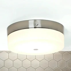 Elstead LED Deckenleuchte JANJA in Chrom IP44 Ø25cm Lampe* Glaslampen|Designerlampen