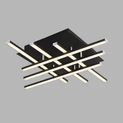 Searchlight LED Deckenleuchte Metall B: 45,5 cm Schwarz Chrom 3000 K* Deckenleuchten|Led Lampen