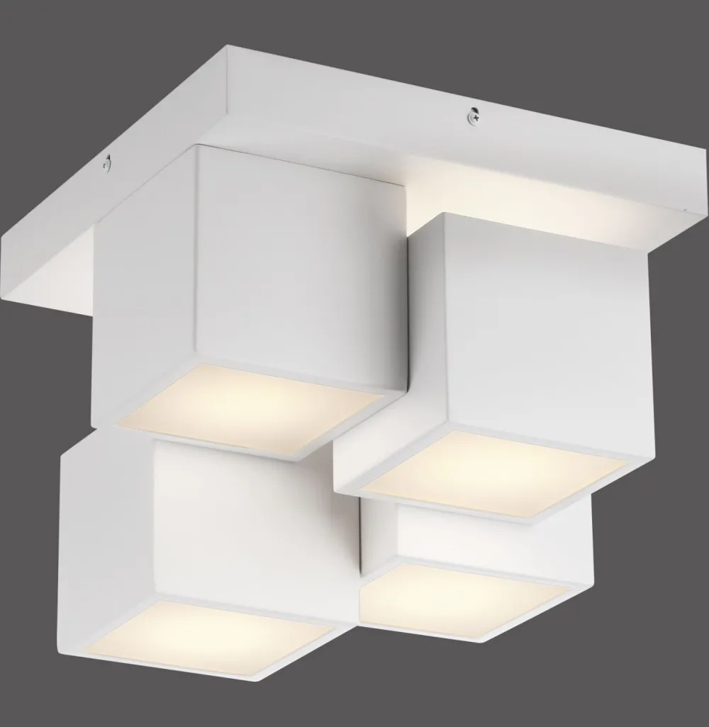 Just Light LED Deckenleuchte Metall Würfel B:30 cm 2400 lm 3000 K* Deckenleuchten|Flurlampen