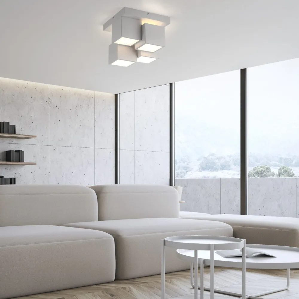 Just Light LED Deckenleuchte Metall Würfel B:30 cm 2400 lm 3000 K* Deckenleuchten|Flurlampen