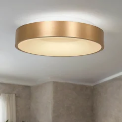 Steinhauer LED Deckenleuchte Metall Kunststoff in Gold Weiß 40 W* Metall Lampen|Schlafzimmer Lampen