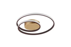 Discount Trio Reality LED Deckenleuchte Metall Rost Schwarz B:39 cm Spirale