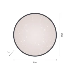 Discount Just Light LED Deckenleuchte Nachthimmel Schwarz 3000 K dimmbar