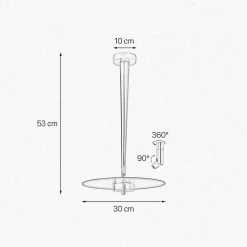 Giovanni Battista LED Deckenleuchte rund D: 30 cm in Bronze hell Schwarz* Deckenleuchten|Led Lampen