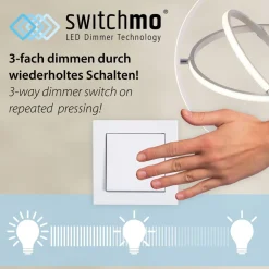 Outlet Just Light LED Deckenleuchte Schwarz Natur Ø40 cm 3400 lm dimmbar