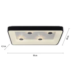 Best Just Light LED Deckenleuchte Schwarz 2700-5000 K 6295 lm dimmbar