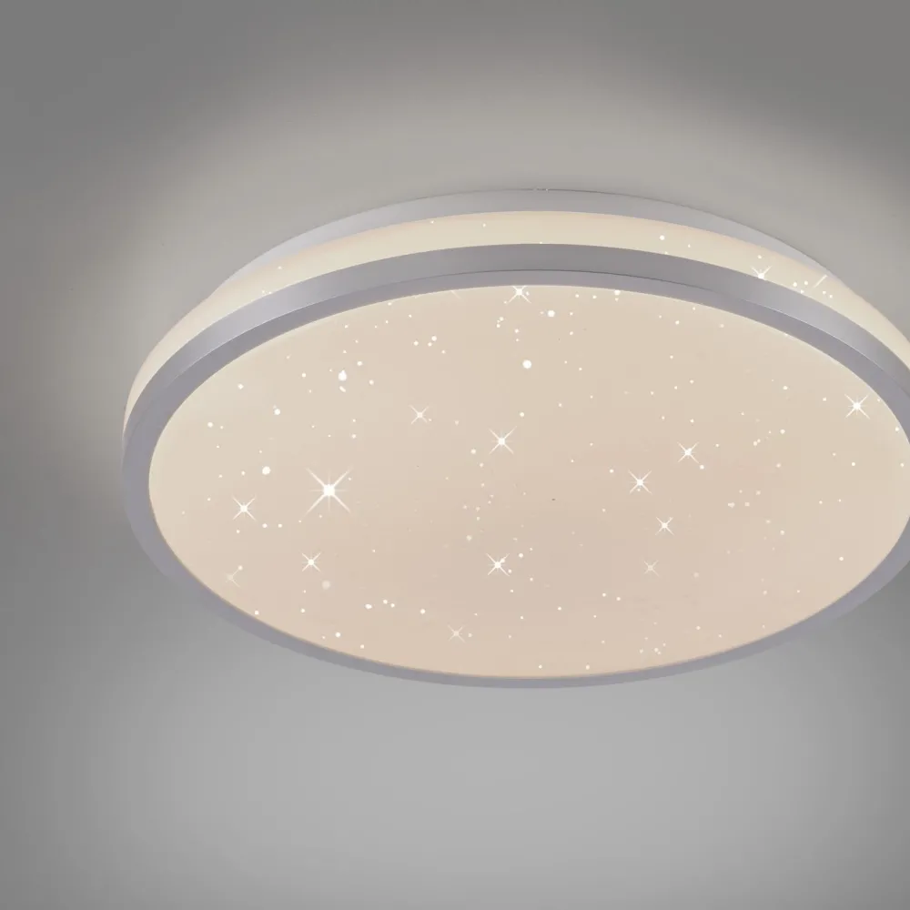 Just Light LED Deckenleuchte Sternenhimmel Silber 1380 lm dimmbar* Deckenleuchten|Flurlampen