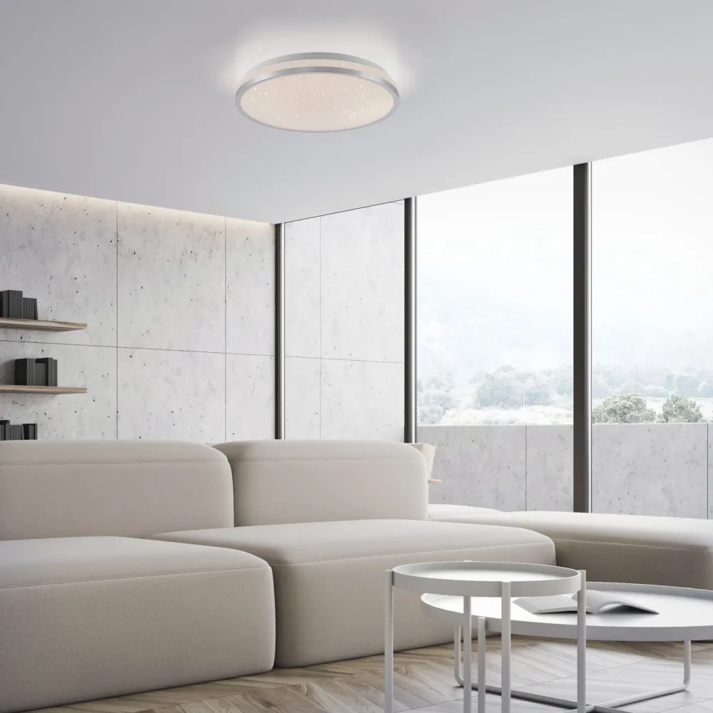 Just Light LED Deckenleuchte Sternenhimmel Silber 1380 lm dimmbar* Deckenleuchten|Flurlampen