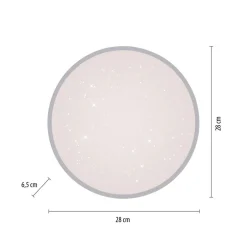 Just Light LED Deckenleuchte Sternenhimmel Silber 1380 lm dimmbar* Deckenleuchten|Flurlampen