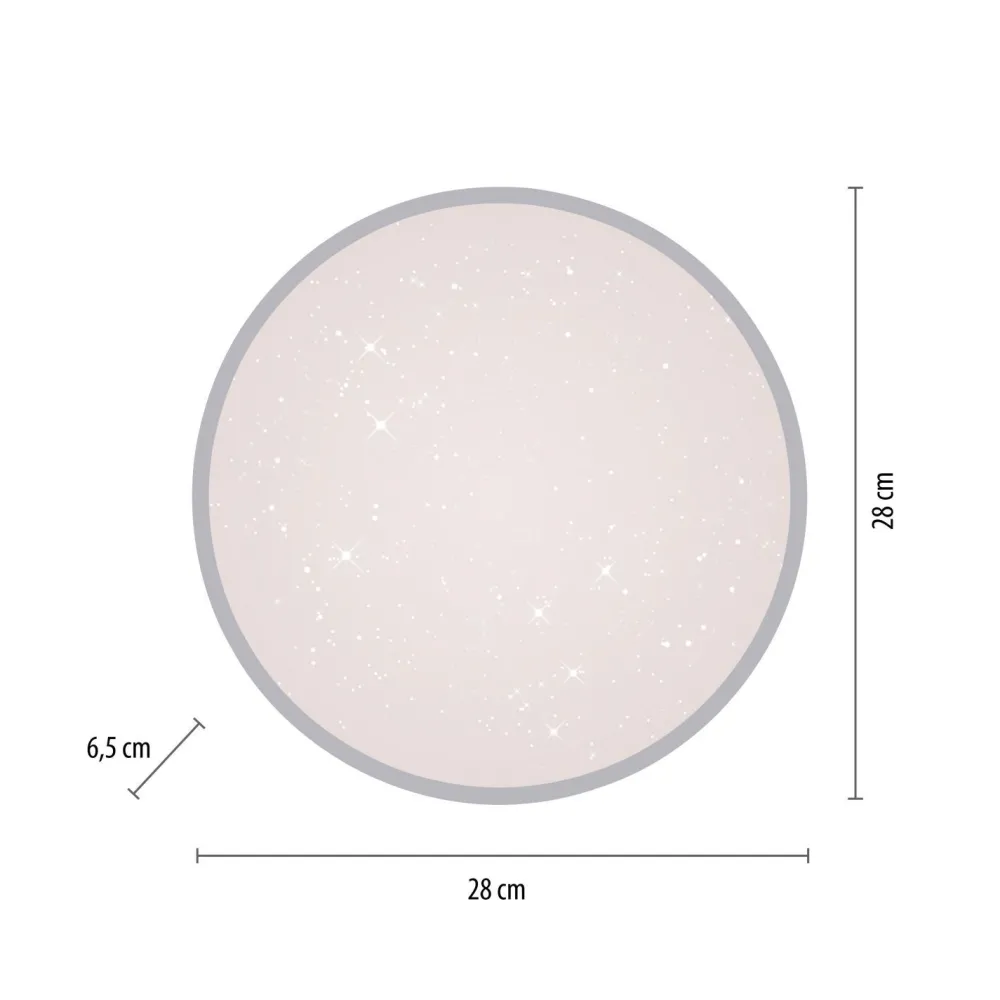 Just Light LED Deckenleuchte Sternenhimmel Silber 1380 lm dimmbar* Deckenleuchten|Flurlampen