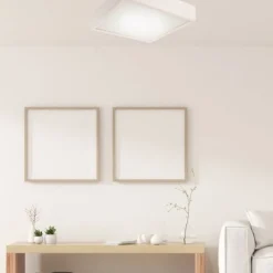 Sale Lamkur LED Deckenleuchte Weiß Holz eckig Wohnzimmer