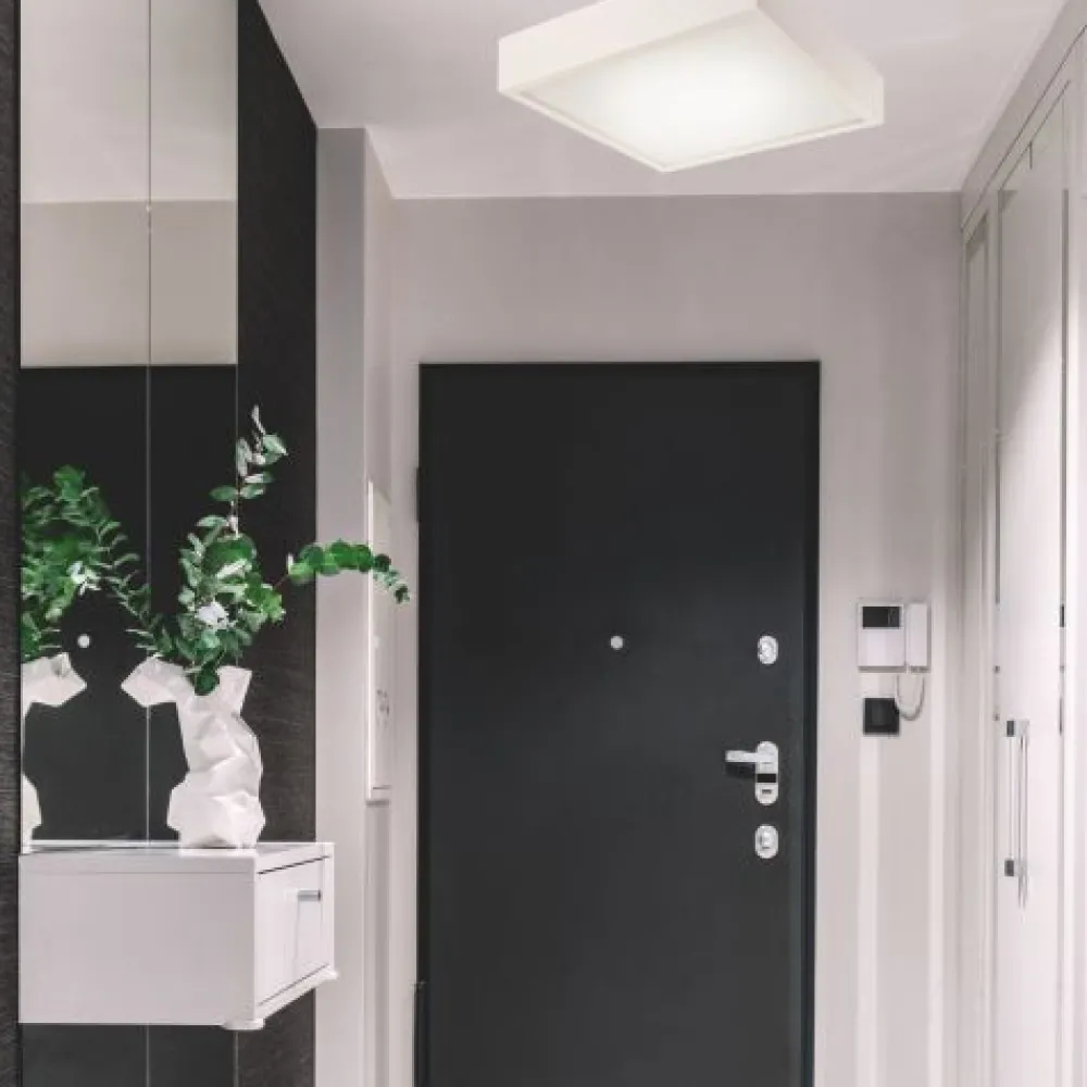 Sale Lamkur LED Deckenleuchte Weiß Holz eckig Wohnzimmer