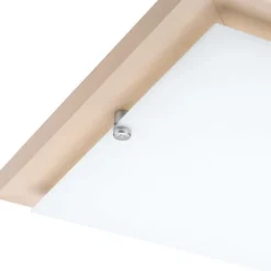 Lamkur LED Deckenleuchte Weiß Holz quadratisch Wohnzimmer* Deckenleuchten|Led Lampen