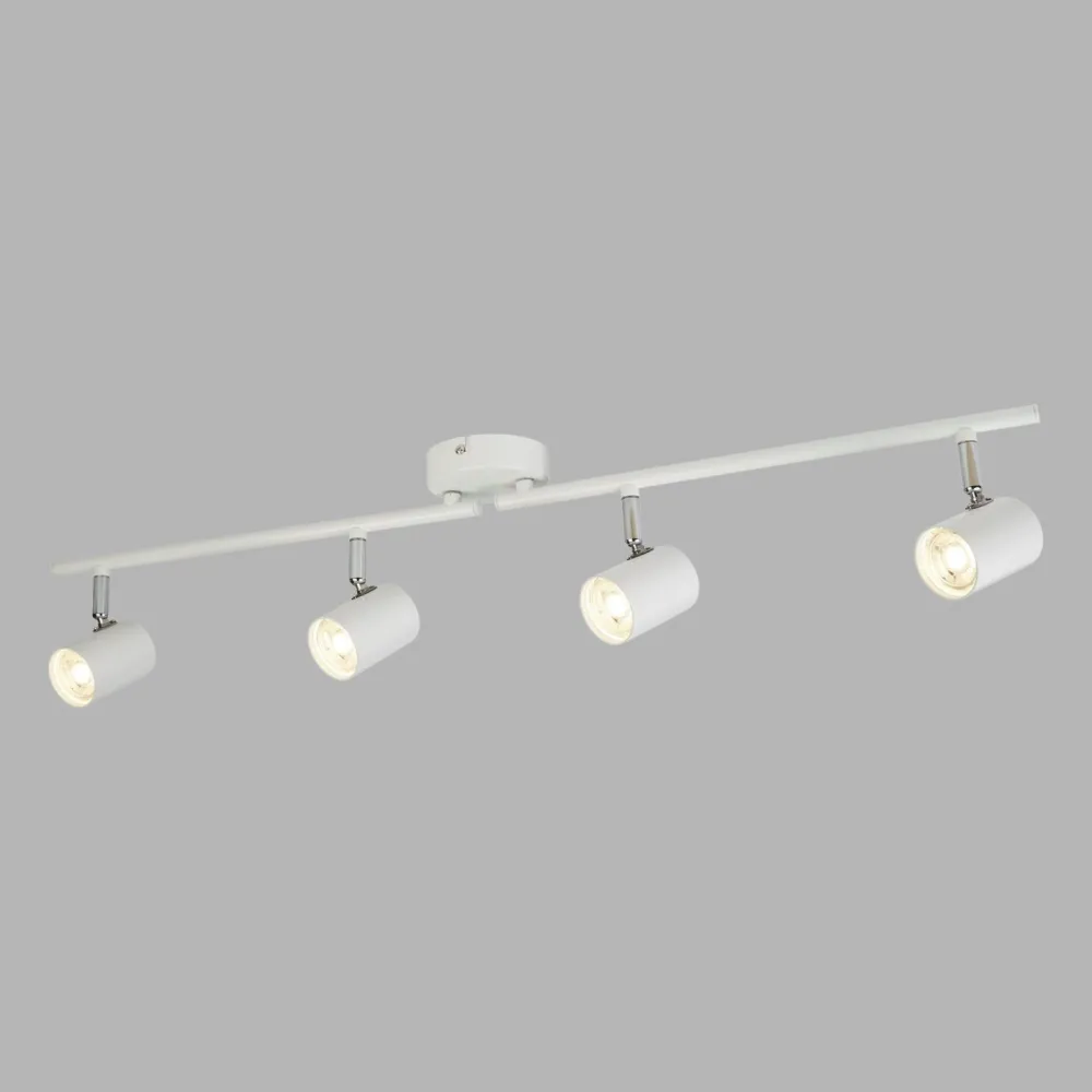 Best Searchlight LED Deckenspot Weiß 3000 K B: 78 cm Metall