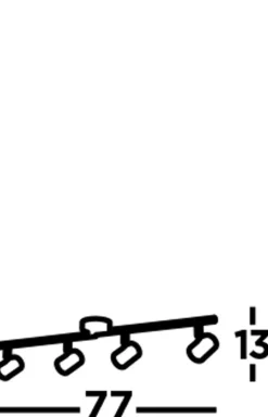 Best Searchlight LED Deckenspot Weiß 3000 K B: 78 cm Metall