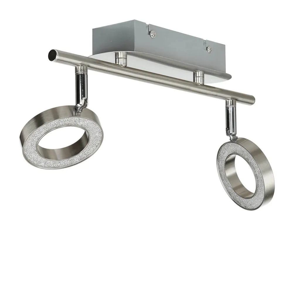 WOFI LED Deckenstrahler länglich 34 cm 2-flammig Wohnzimmer* Kristalllampen|Moderne Lampen