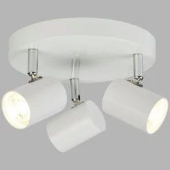 Best Searchlight LED Deckenstrahler Weiß 3000 K 3-flammig Ø 26 cm rund